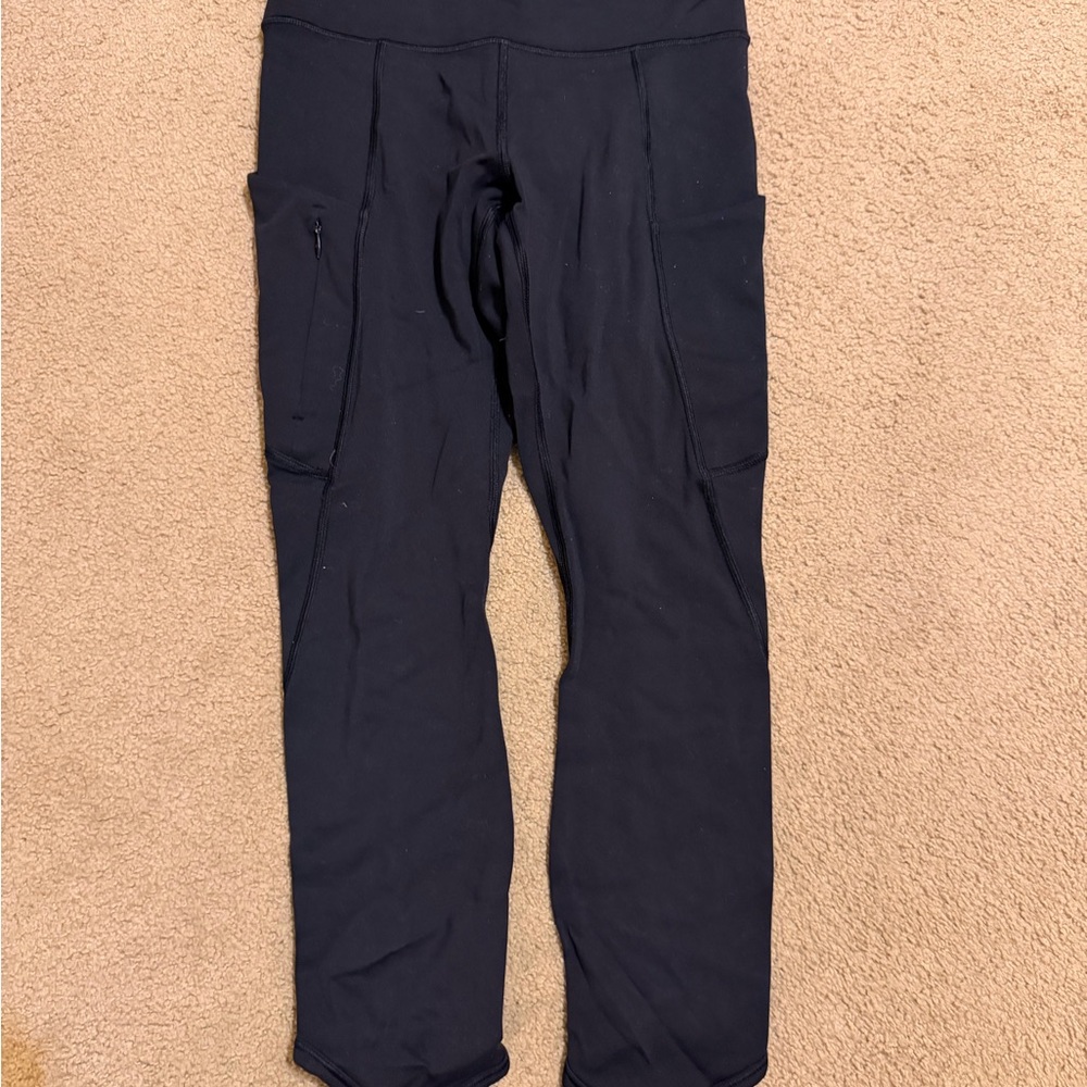 Black Athleta Leggings with Side Pockets